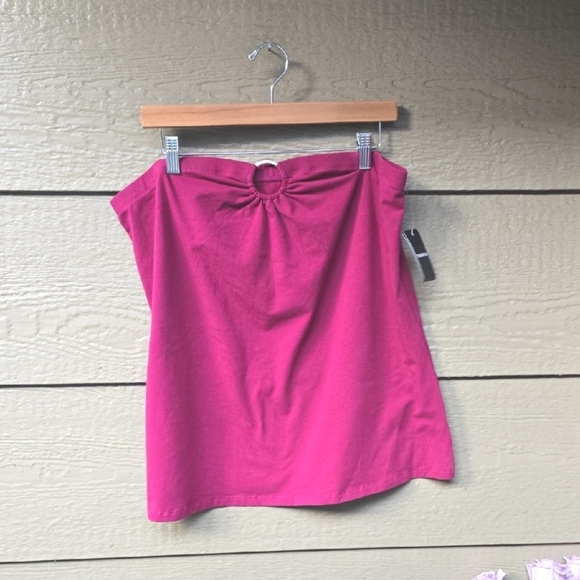 Torrid Foxy O-ring Tube Top Red Plum Berry 3x New Nwt - Picture 7 of 11